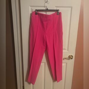 Zara High-Waist Pink Women's Tapered Dress Pants